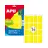 Etiquetas 025x040mm 8Fls A5 Amarelo Apli 128un