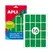 Etiquetas 025x040mm 8Fls A5 Verde Apli 128un