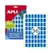 Etiquetas 012x018mm 8Fls Azul Apli 448un