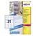 Etiquetas 063,5x038,1mm 25Fls Transparente Avery 525un