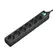 Bloco 6 Tomadas + Interruptor Cabo 3mts Preto