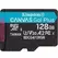 Tarjeta de Memoria Kingston CANVAS Go! Plus 128GB microSD XC/ Clase 10/ 200MBs