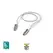 Cabo USB-C Nylon Benfica Fabric 2m Branco