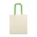Saco de Compras 100% Algodão Alças em Verde Compridas
