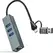 Hub USB + USB Tipo-C 3.0 Nanocable 10.03.0412/ 3xUSB/ 1xRJ45/ Gris