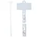Tira Merchandising TM6 c/ Topo 12 Ganchos H790 Branco