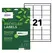 Etiquetas Recicladas 63,5x38,1mm Avery 15 Folhas 315un