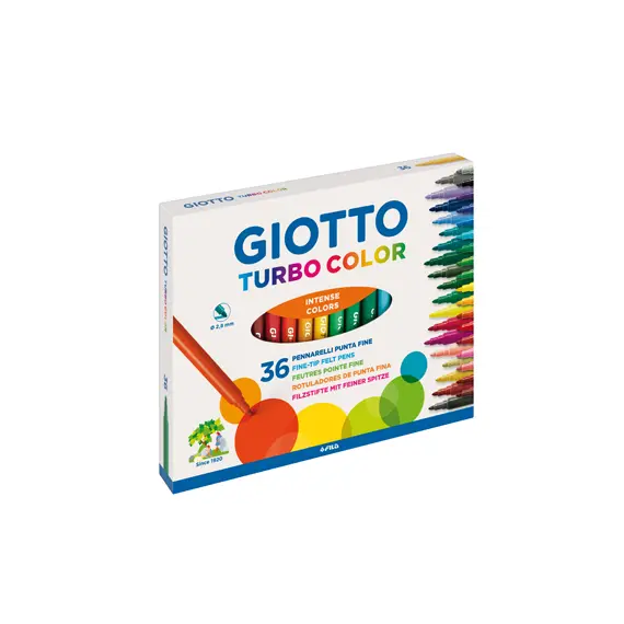 Marcador Feltro Giotto Turbo Color 36 Cores - Ideal para Arte e Escola | bluepixel.pt