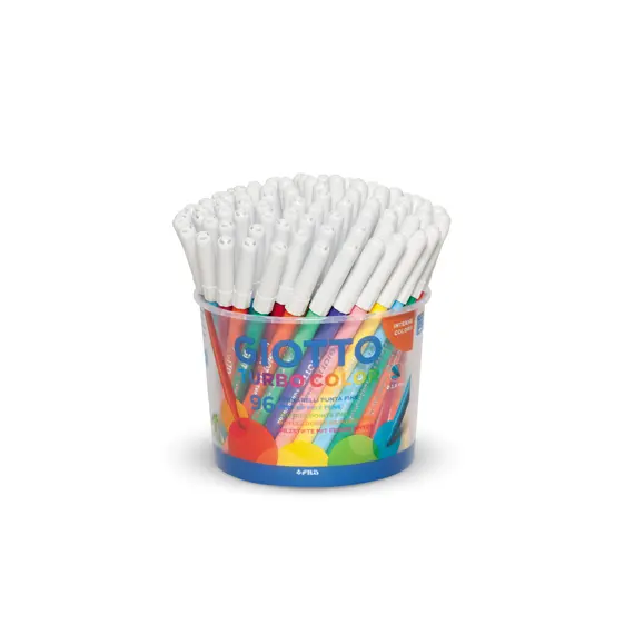 Marcadores Feltro Giotto Turbo Color 96un em Copo 8 Cores - Alta Qualidade | bluepixel.pt