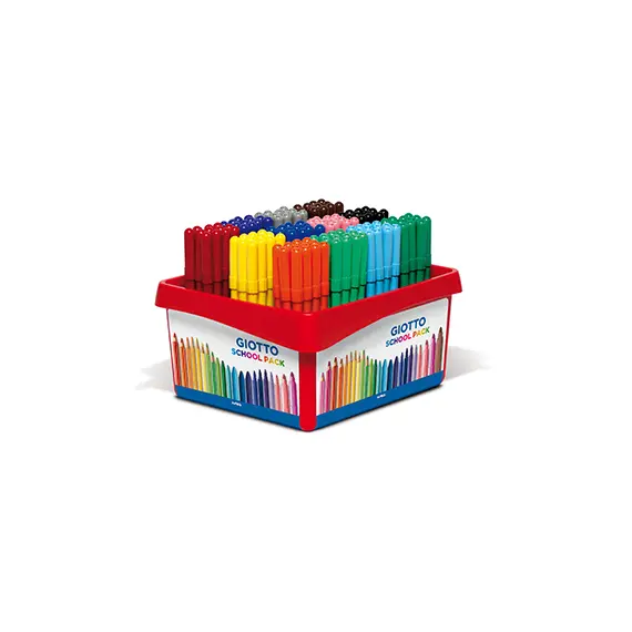 Giotto Turbo Color Schoolpack 144 Marcadores Feltro - Material Escolar de Qualidade
