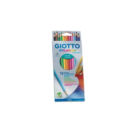 Lápis de Cor Aguarelável Giotto Stilnovo 12 Unidades - Qualidade e Cores Vibrantes