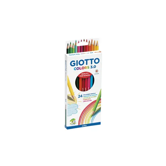 Lápis de Cor Giotto Colors 24un Caixa 18cm | Material de Arte e Escolar