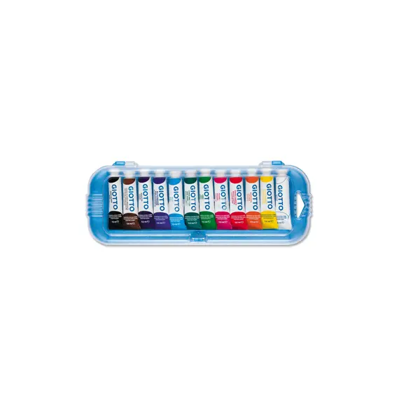 Guache Tubo Giotto 12 Cores Primárias 7,5ml - Conjunto de Alta Qualidade para Arte e Escola
