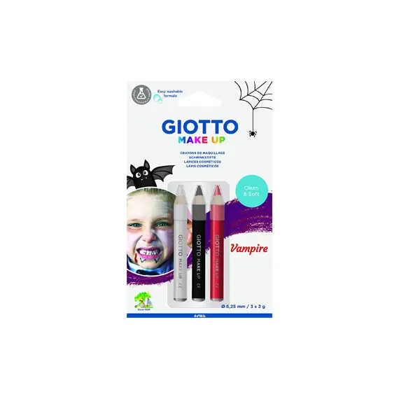 Lápis Facial Giotto Vampiro 3 Cores - Maquilhagem artística e criativa na bluepixel.pt