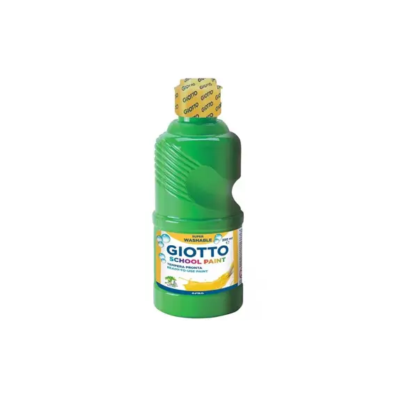 Guache Líquido Giotto Escolar 250ml Verde | Tinta de Qualidade para Crianças e Escolas