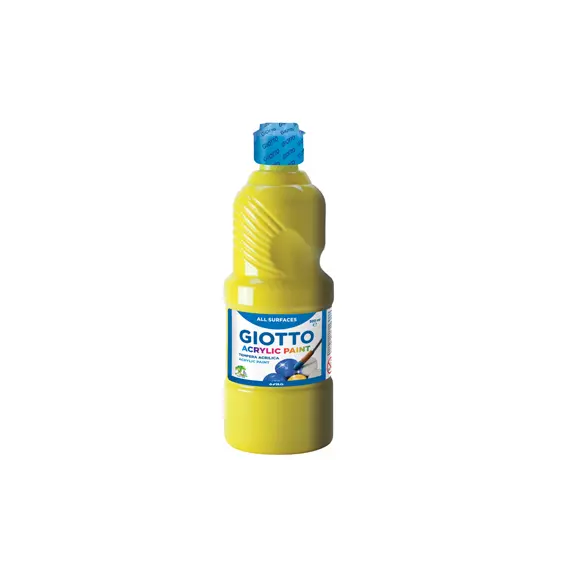 Guache Líquido Acrílico Giotto 500ml Amarelo | Tintas de Qualidade para Arte e Escola
