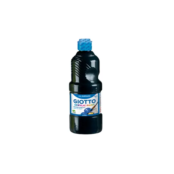 Guache Líquido Acrílico Giotto 500ml Preto | Tintas e Materiais de Arte na bluepixel.pt