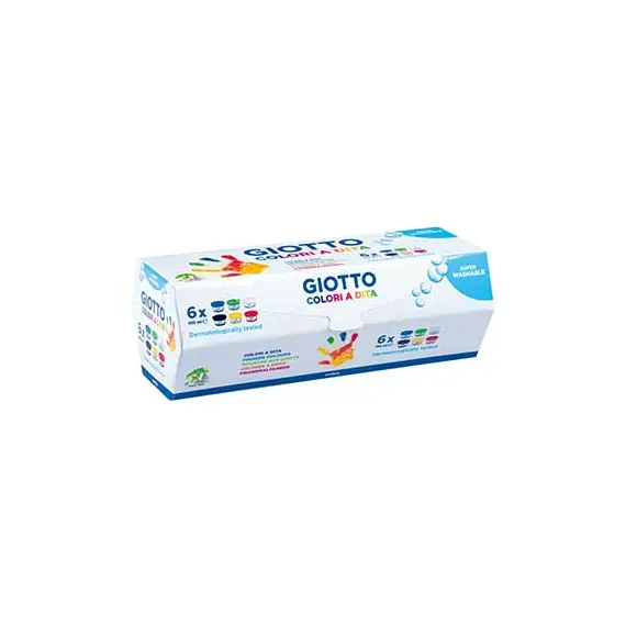 Giotto Guache Pintura Dedos 6x100ml - Conjunto de Tintas para Crianças | bluepixel.pt
