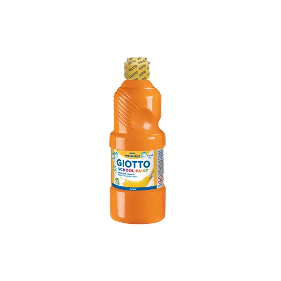 Guache Líquido Giotto Escolar 500ml Laranja | Tintas de Qualidade para Arte Escolar