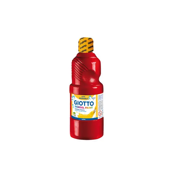 Guache Líquido Giotto Escolar 500ml Vermelho Forte | Material de Arte Escolar
