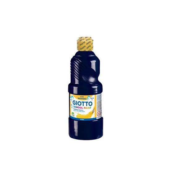 Guache Líquido Giotto Escolar 500ml Preto | Tintas de Qualidade para Arte Escolar