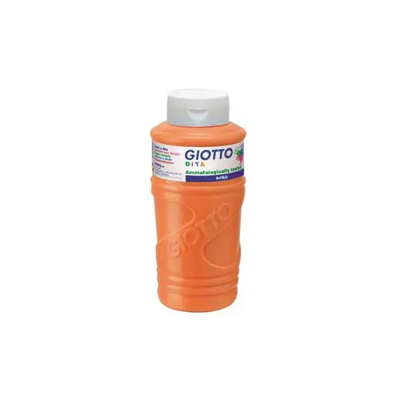 Guache Pintura Dedos Giotto 750ml - Cor Laranja | Material artístico para crianças