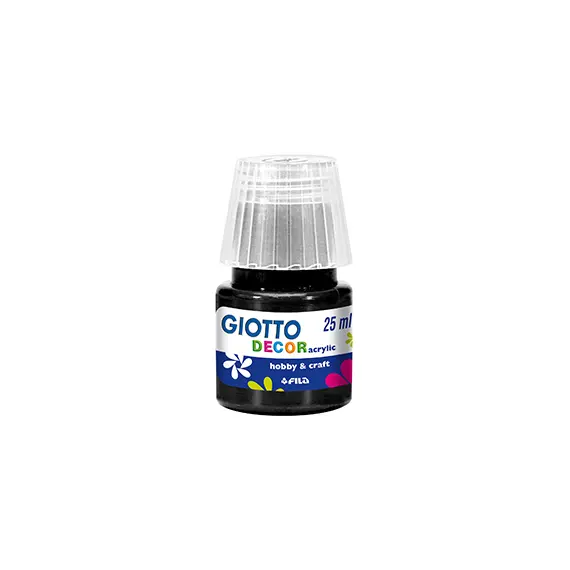 Guache Decor Acrílico Giotto Preto 25ml - Tinta de Qualidade para Artes na bluepixel.pt