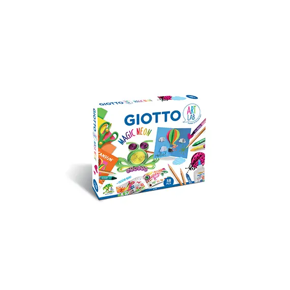Conjunto Giotto Art Lab Magic Neon 38 Peças | Materiais de Arte Vibrantes