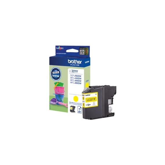 Tinteiro Brother LC221Y Amarelo 3,9ml - Compatível com Impressoras Brother | BluePixel.pt