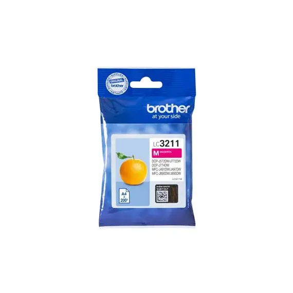 Tinteiro Brother LC3211M Magenta - Cartucho compatível para impressoras Brother - 200 páginas