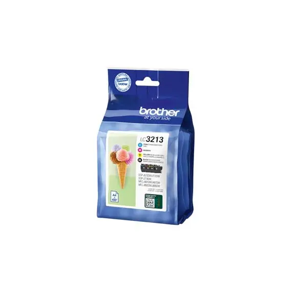 Pack Tinteiros Brother LC3213VAL 4 Cores - Impressão de Alta Qualidade até 400 páginas por cor