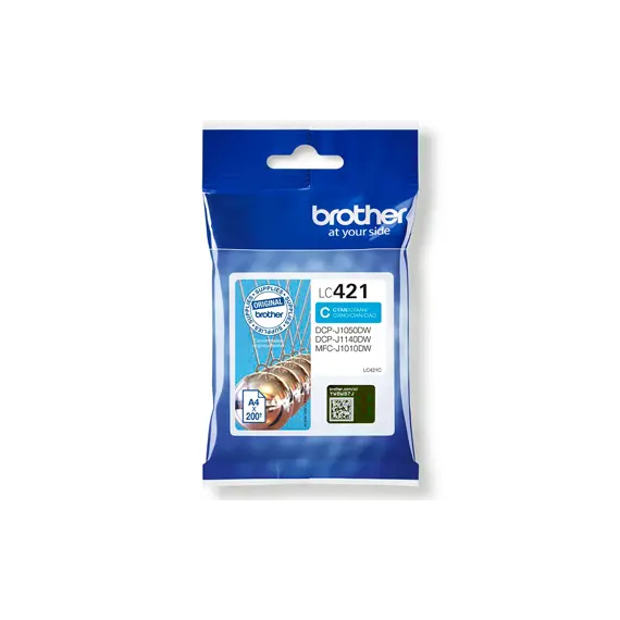 Tinteiro Brother LC421C Azul - Cartucho de Tinta Compatível com Impressoras Brother | BluePixel.pt