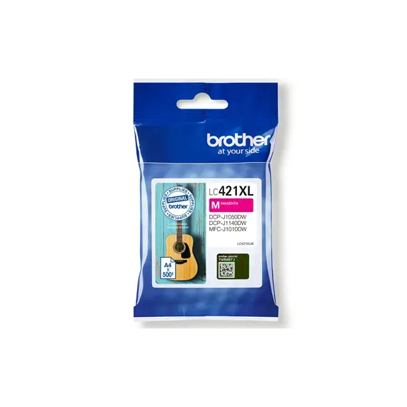 Tinteiro Brother LC421XLM Magenta - Cartucho de alta capacidade para impressoras Brother | bluepixel.pt