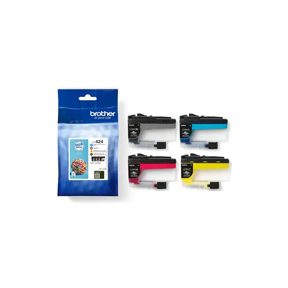 Pack de Tinteiros Brother LC424VAL 4 Cores - Impressões de Alta Qualidade até 750 páginas | bluepixel.pt