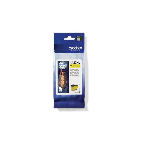 Tinteiro Brother LC427XLY Amarelo - Alta Capacidade para Impressoras Brother | bluepixel.pt