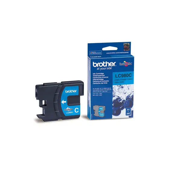 Tinteiro Brother LC980C Azul 4,8ml - Compatível com Impressoras Brother | BluePixel.pt