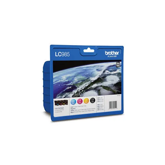 Pack Tinteiros Brother LC985VALBP - 4 Cores Compatíveis para Impressoras Brother | BluePixel.pt