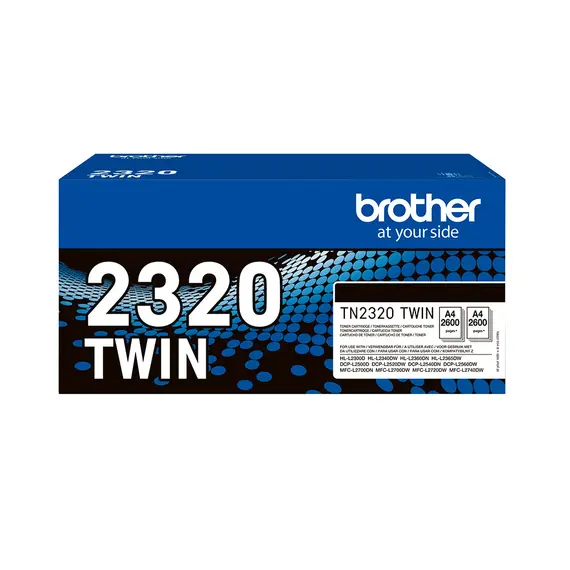 Pack Toners Brother TN-2320 Preto - Capacidade para 5200 páginas | Loja BluePixel