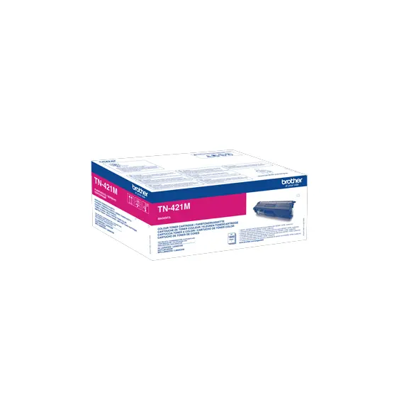 Toner Brother TN-421M Magenta - Compatível com Impressoras Brother - Alta Capacidade de 1800 Páginas