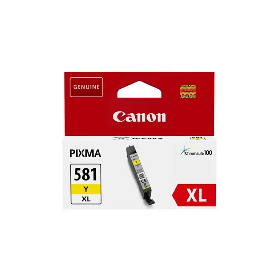 Tinteiro Canon 581XL Amarelo 2051C001 | Alta Capacidade e Qualidade para Impressoras Canon