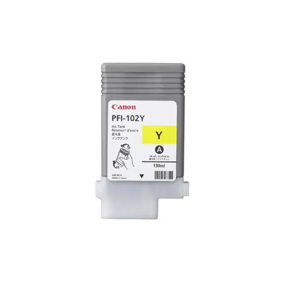 Tinteiro Canon PFI-102 Amarelo 130ml | Compatível com Impressoras Canon | BluePixel.pt