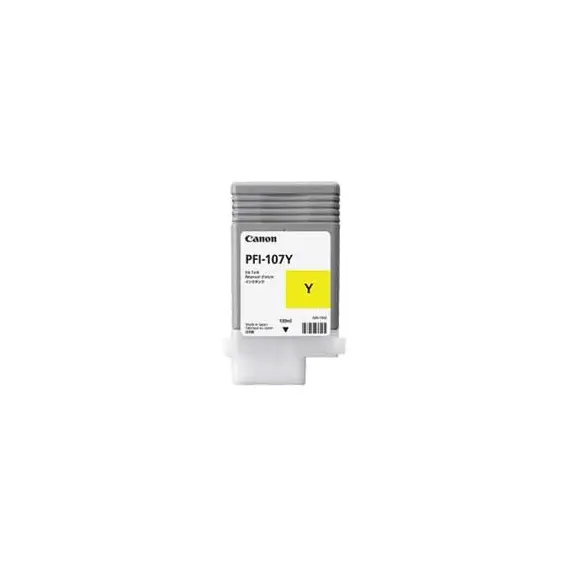 Tinteiro Canon PFI-107 Amarelo 130ml | Compatível com Impressoras Canon | BluePixel.pt