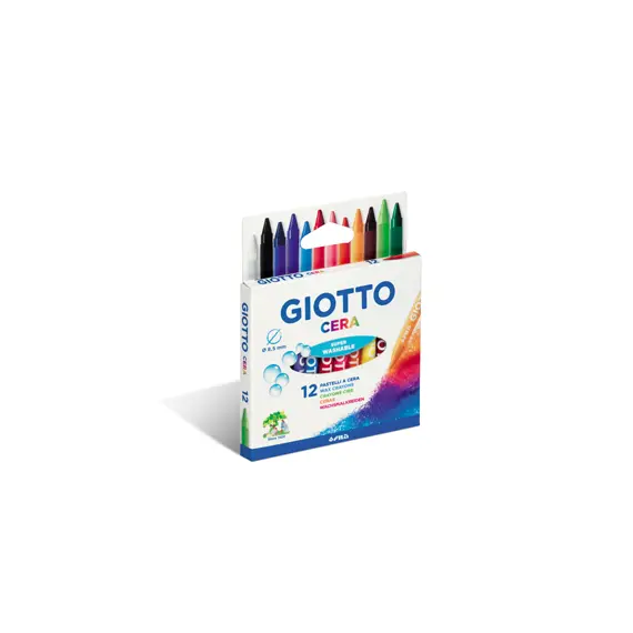 Lápis de Cera Giotto 12 Cores - Material de Arte para Crianças | bluepixel.pt