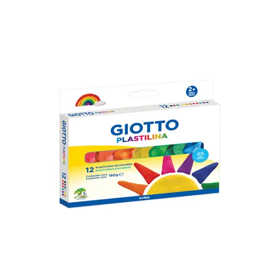 Plasticina Giotto 12 Cores - Conjunto de 12x15g para estimular a criatividade das crianças | bluepixel.pt