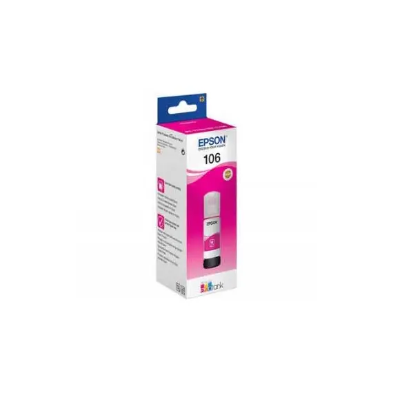 Tinteiro Epson 106 Magenta C13T00R340 - 70ml para Impressoras Epson - Rendimento até 5000 páginas