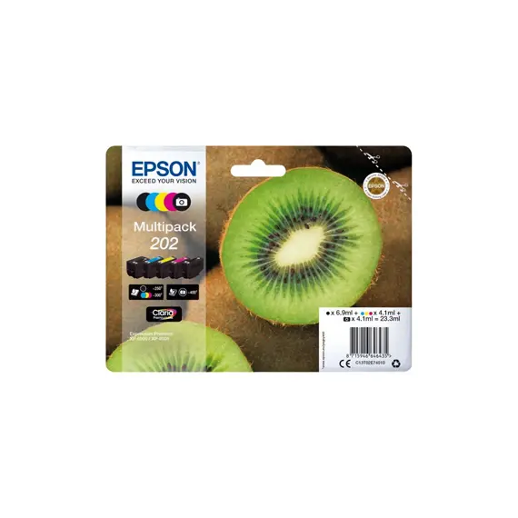 Pack de Tinteiros Epson 202 5 Cores C13T02E74010 | Compatível com Impressoras Epson | BluePixel.pt