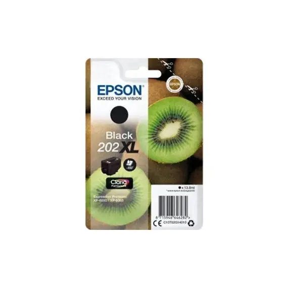 Tinteiro Epson 202XL Preto C13T02G14010 - Alta Capacidade para Impressoras Epson | BluePixel.pt