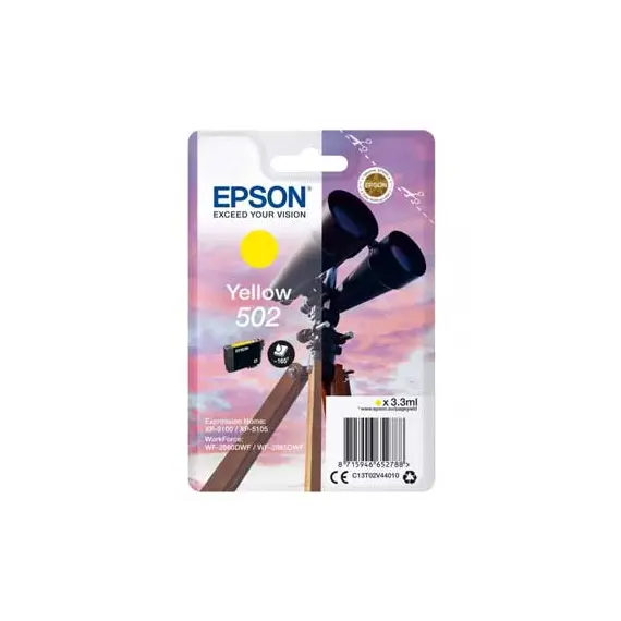 Tinteiro Epson 502 Amarelo C13T02V44010 - Alta Qualidade e Compatibilidade Epson | bluepixel.pt