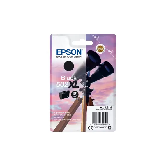 Tinteiro Epson 502XL Preto C13T02W14010 - Alta Capacidade para Impressoras Epson na bluepixel.pt