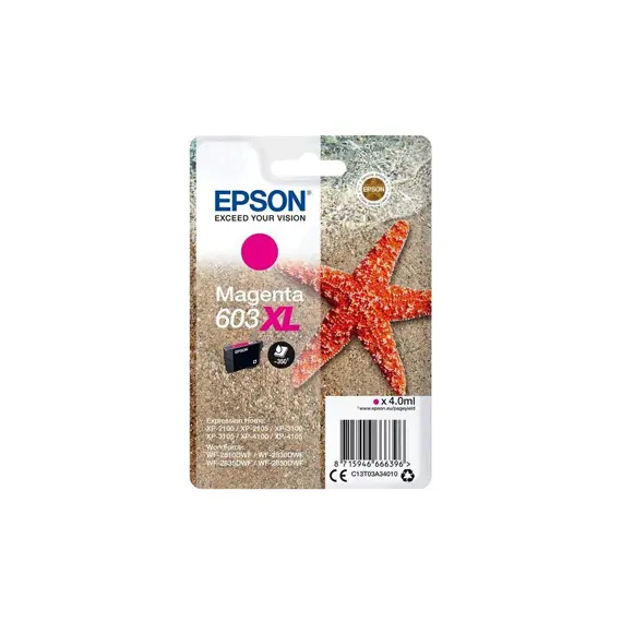 Tinteiro Epson 603XL Magenta C13T03A34010 - Cartucho de alta capacidade para impressoras Epson na bluepixel.pt